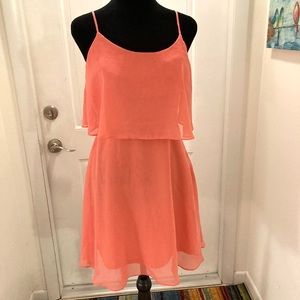 Forever 21 XXI Size Small Petite Tangerine Babydoll Dress